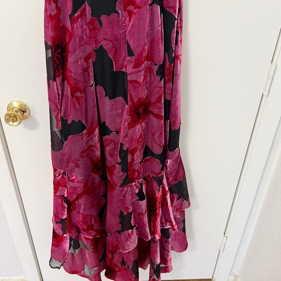 NWT Hutch Floral High Low Velvet Burnout Dress - Picture 7 of 8